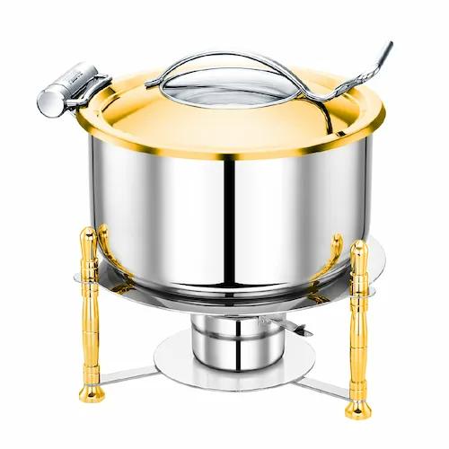 Triply Chafer with Stand Gold Soft Close - AV Horeca Solutions