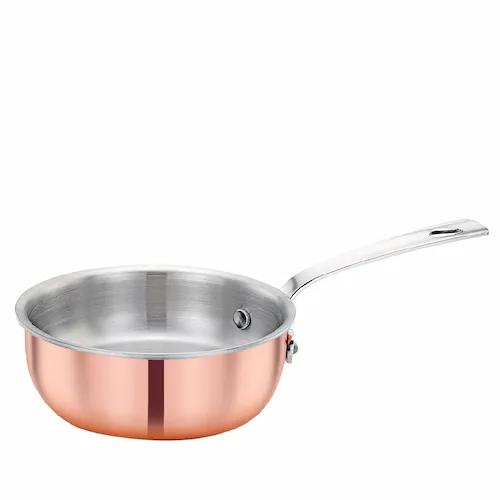 Triply Casserole Long Handle Copper - AV Horeca Solutions
