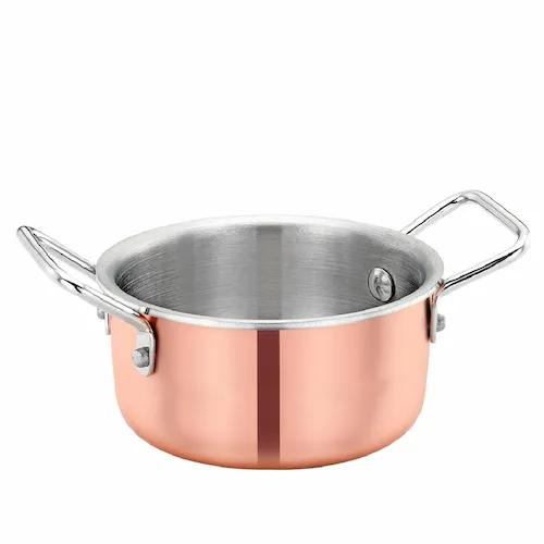Triply Casserole Pot Copper - AV Horeca Solutions