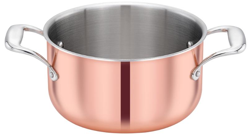Triply Sauce Pot Two Handles Copper - AV Horeca Solutions