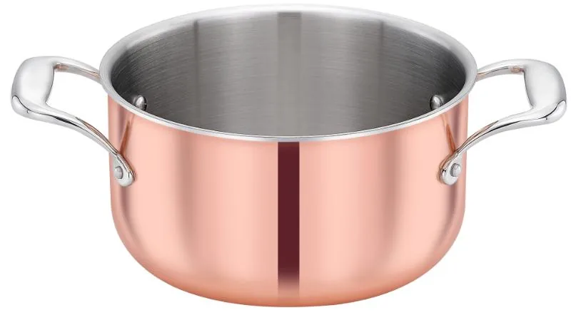 Triply Sauce Pot Two Handles Copper - AV Horeca Solutions