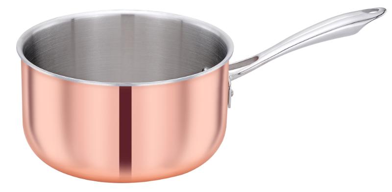 Triply Saucepan Long Handle Copper - AV Horeca Solutions
