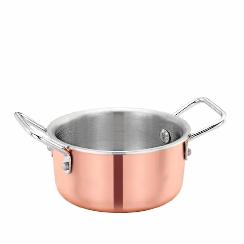 Triply Saucepan Long Handle Copper - AV Horeca Solutions